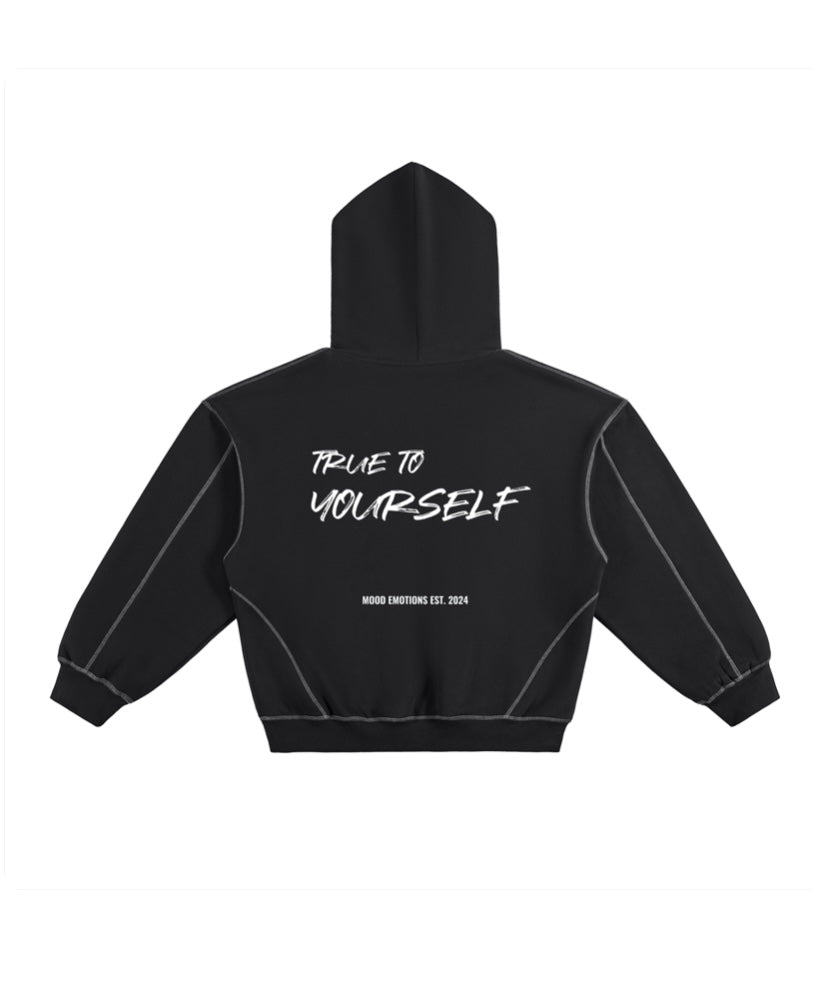 "True to Yourself" Black Hoodie